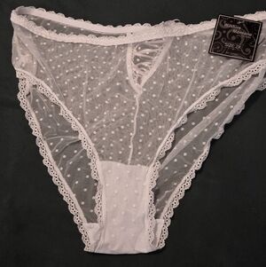 White Lace Polka Dot Panties